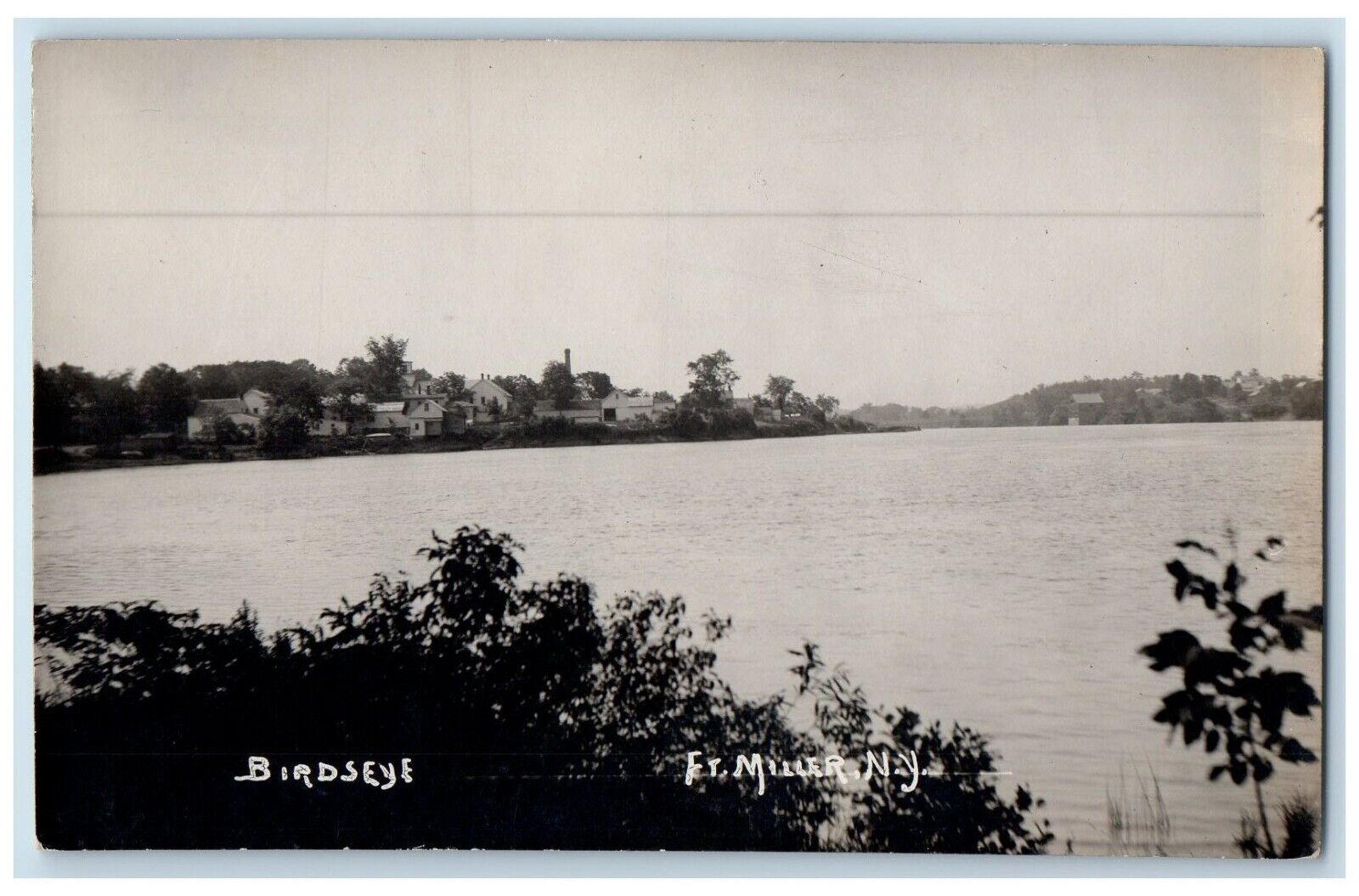 c1910's Bird's Eye View Fort Miller Hudson River New York NY RPPC Photo Postcard