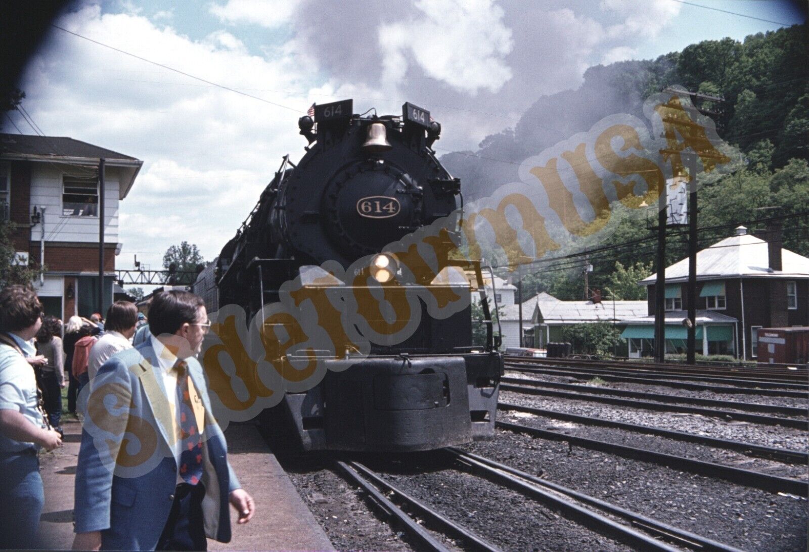 Vtg 1981 Train Slide 614 C&O Chesapeake Ohio Steam Engine Chessie System X2I031