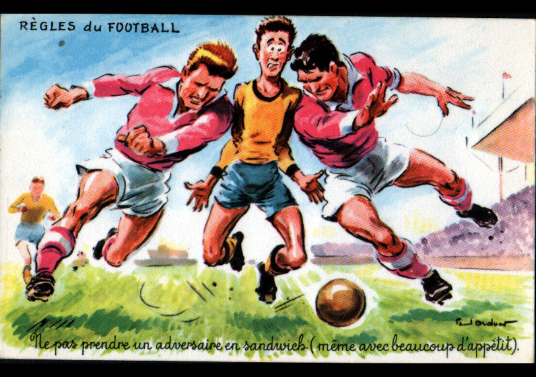 SPORT / FOOTBALL RULES: SANDWICH illustrated humor