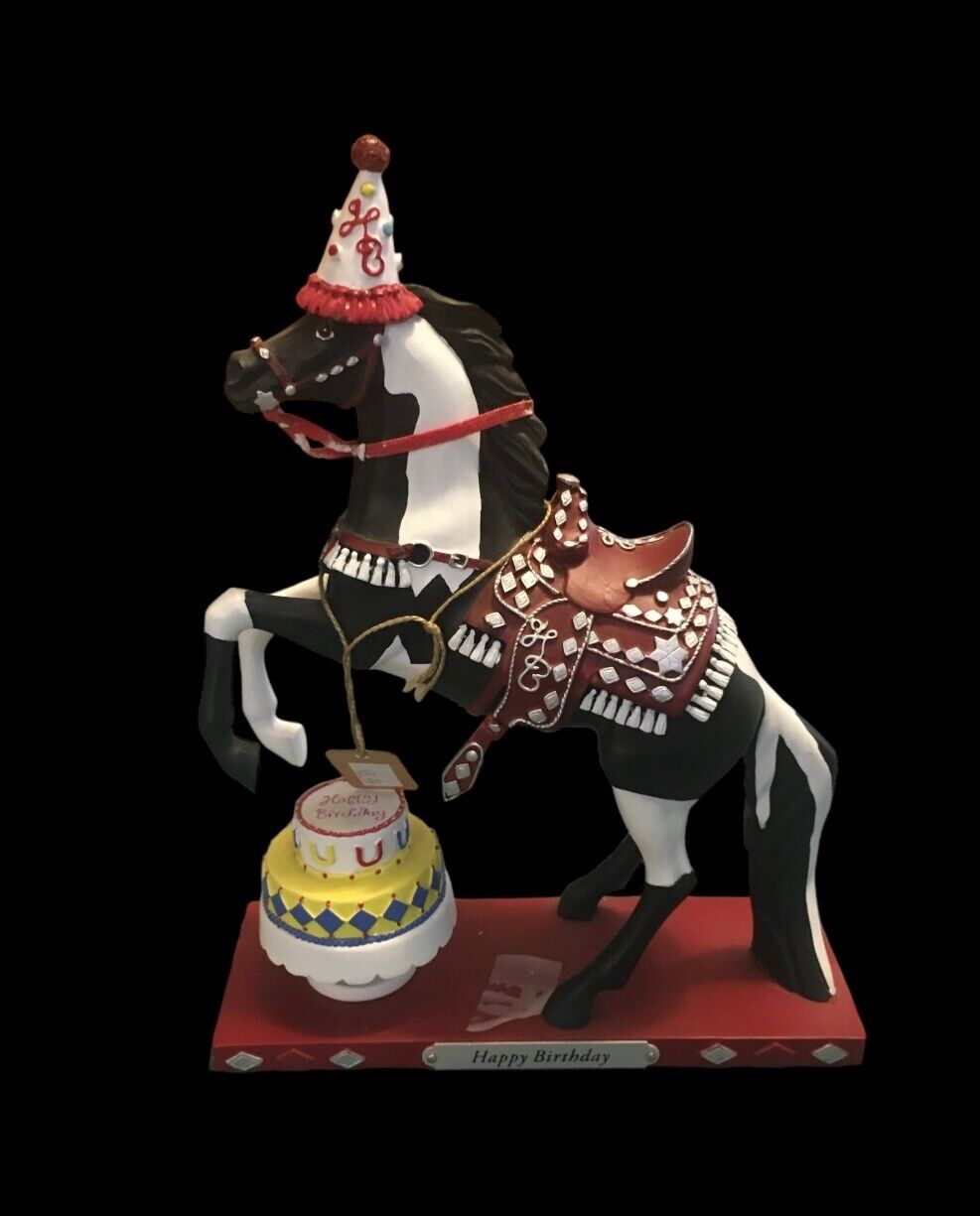 The trail of painted ponies new horse figurine HAPPY BIRTHDAY