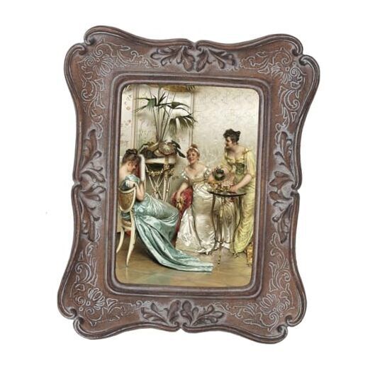 PARAFAYER Vintage Picture Frame 4x6 Inch, Antique Photo Frame, Walnut-Rustic