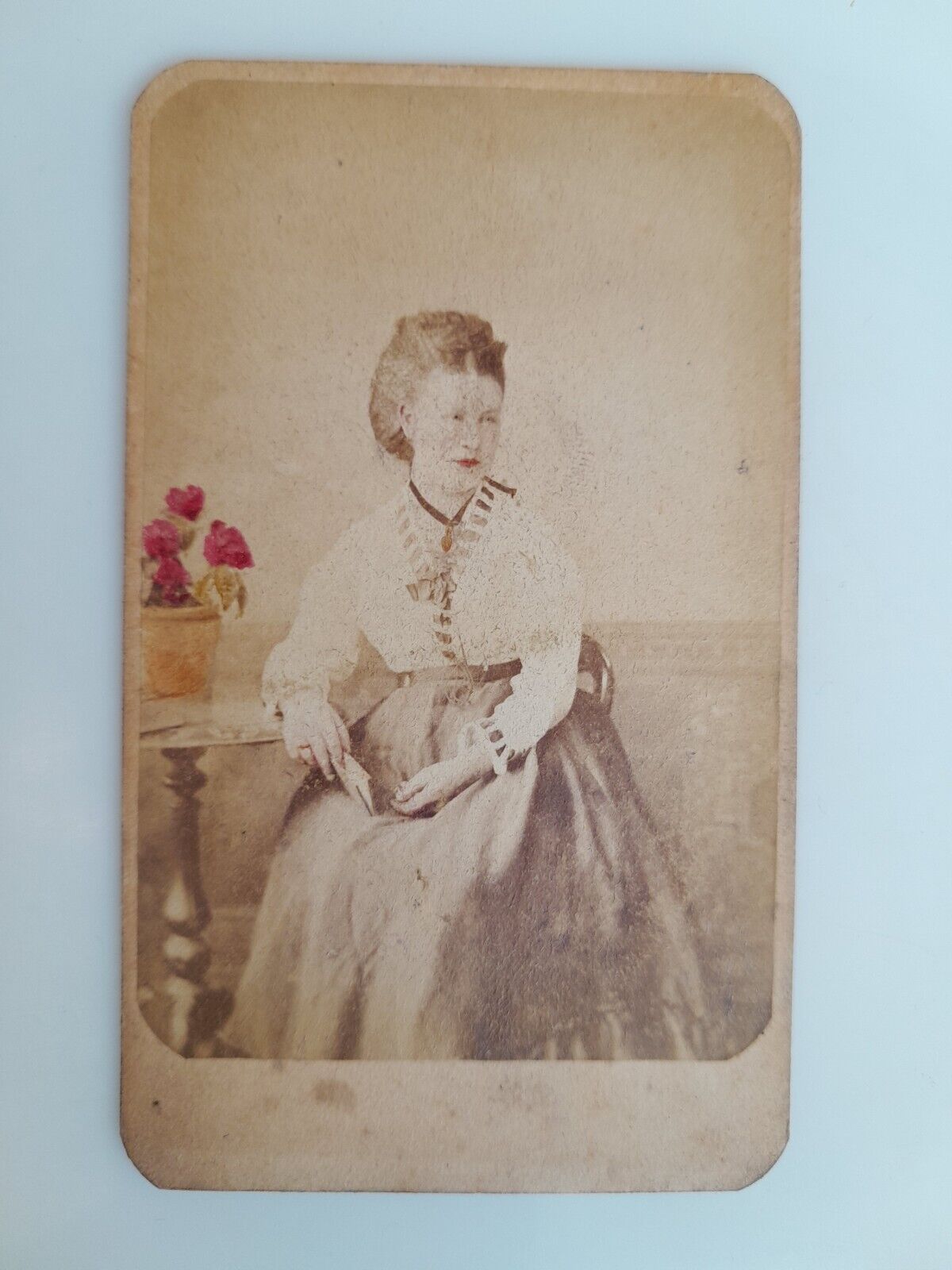 Victorian Carte de Visite CDV (Tinted):  Lady Fashion: W Portbury: Bayswater