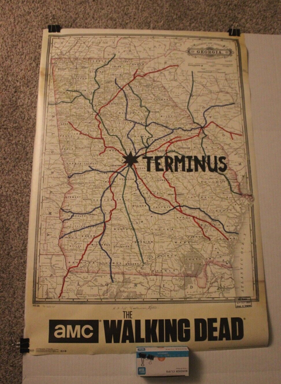 The Walking Dead Terminus Poster Map 22 1/2\