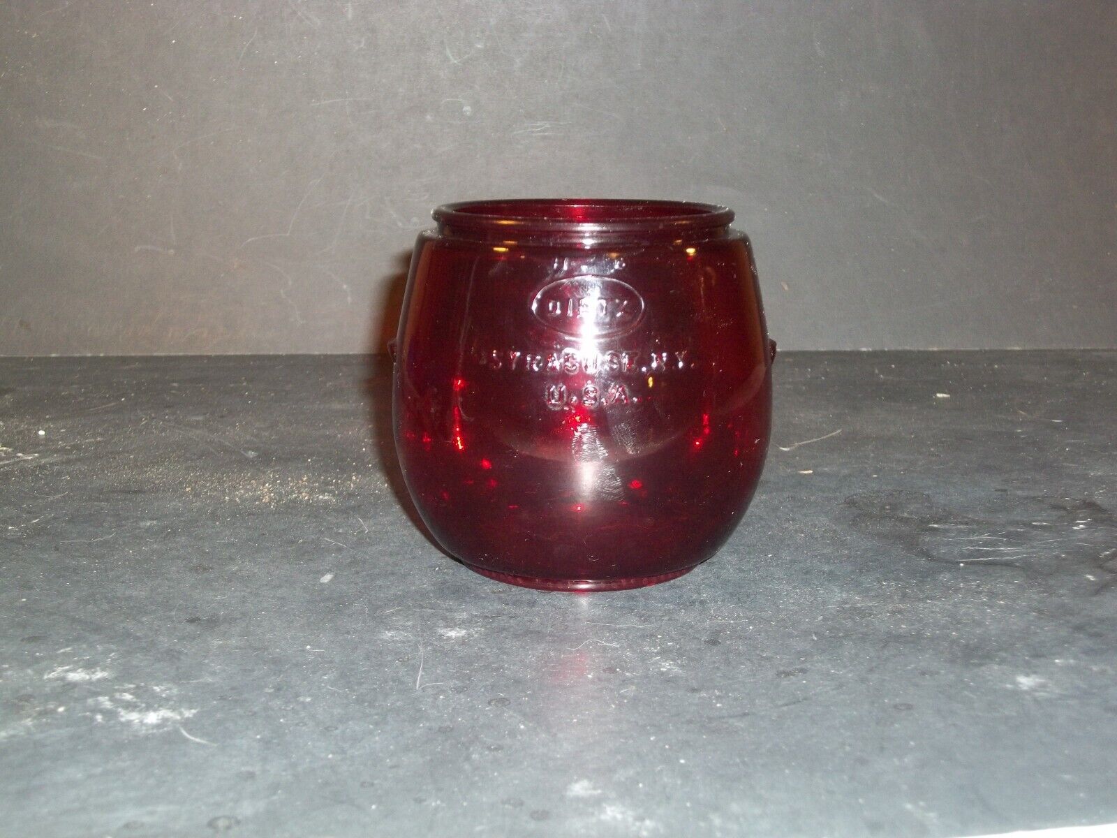 Dietz Little Wizard LOC-NOB Ruby Red Lantern Globe Syracuse N.Y.