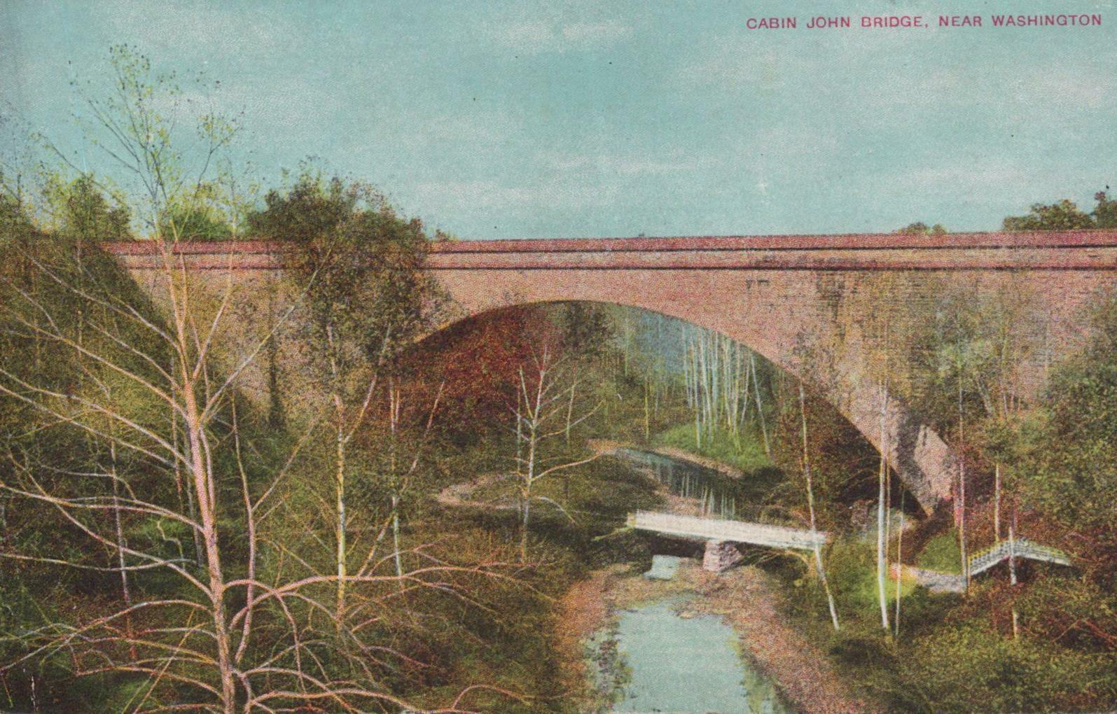 Postcard Cabin John Bridge Near Washington DC 
