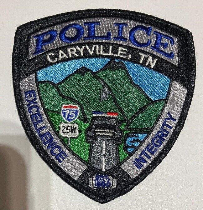 TENNESSEE-TOWN OF CARYVILLE POLICE DEPT- POLICE CRUISER SCENE- FULLY EMBROIDERED