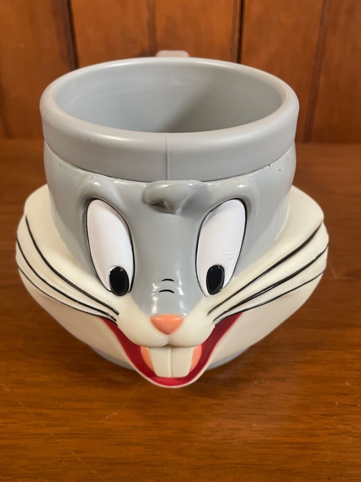 Looney Tunes Bugs Bunny Vintage 1992 KFC Figural Face Plastic Mug Cup
