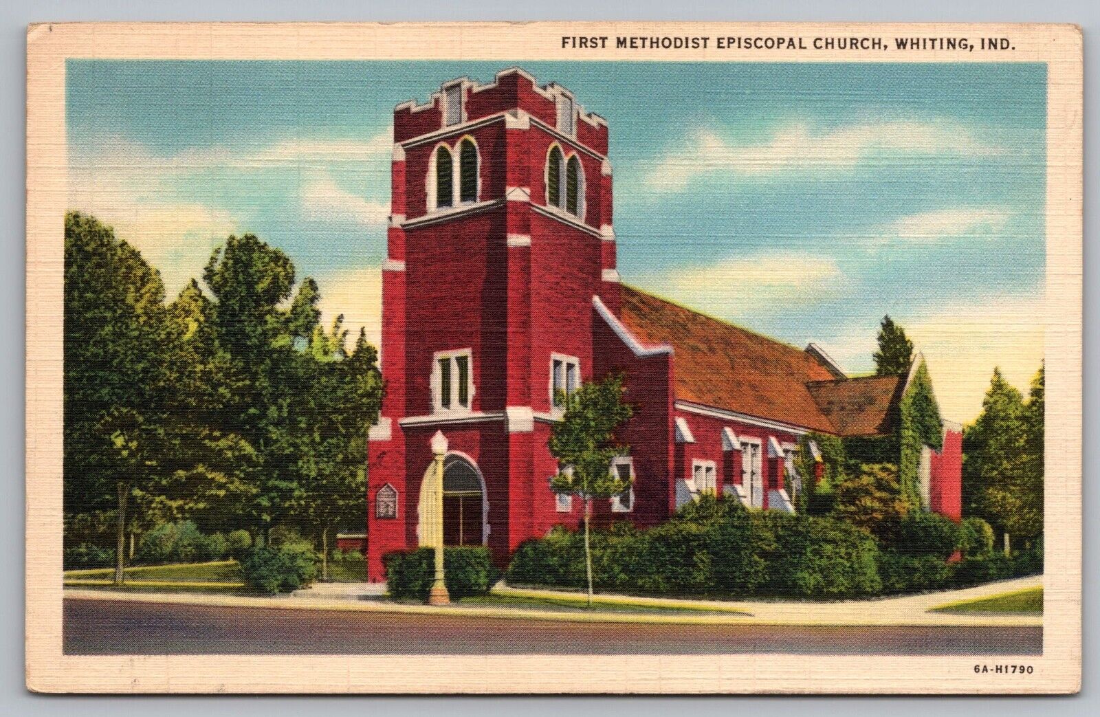 Postcard First Methodist Episcopal Church Whiting IN indiana