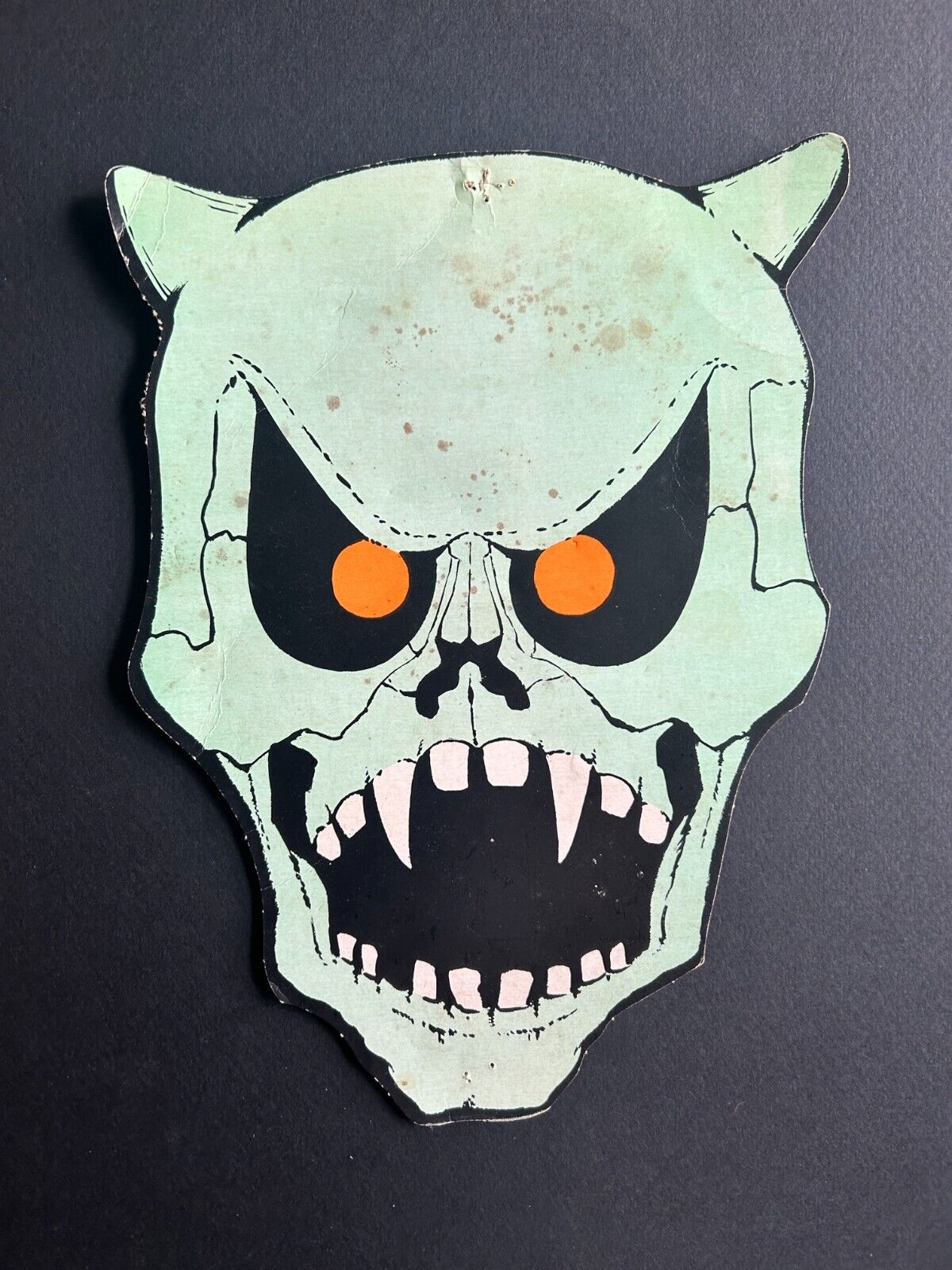 Vintage Halloween Decoration: Demon Face