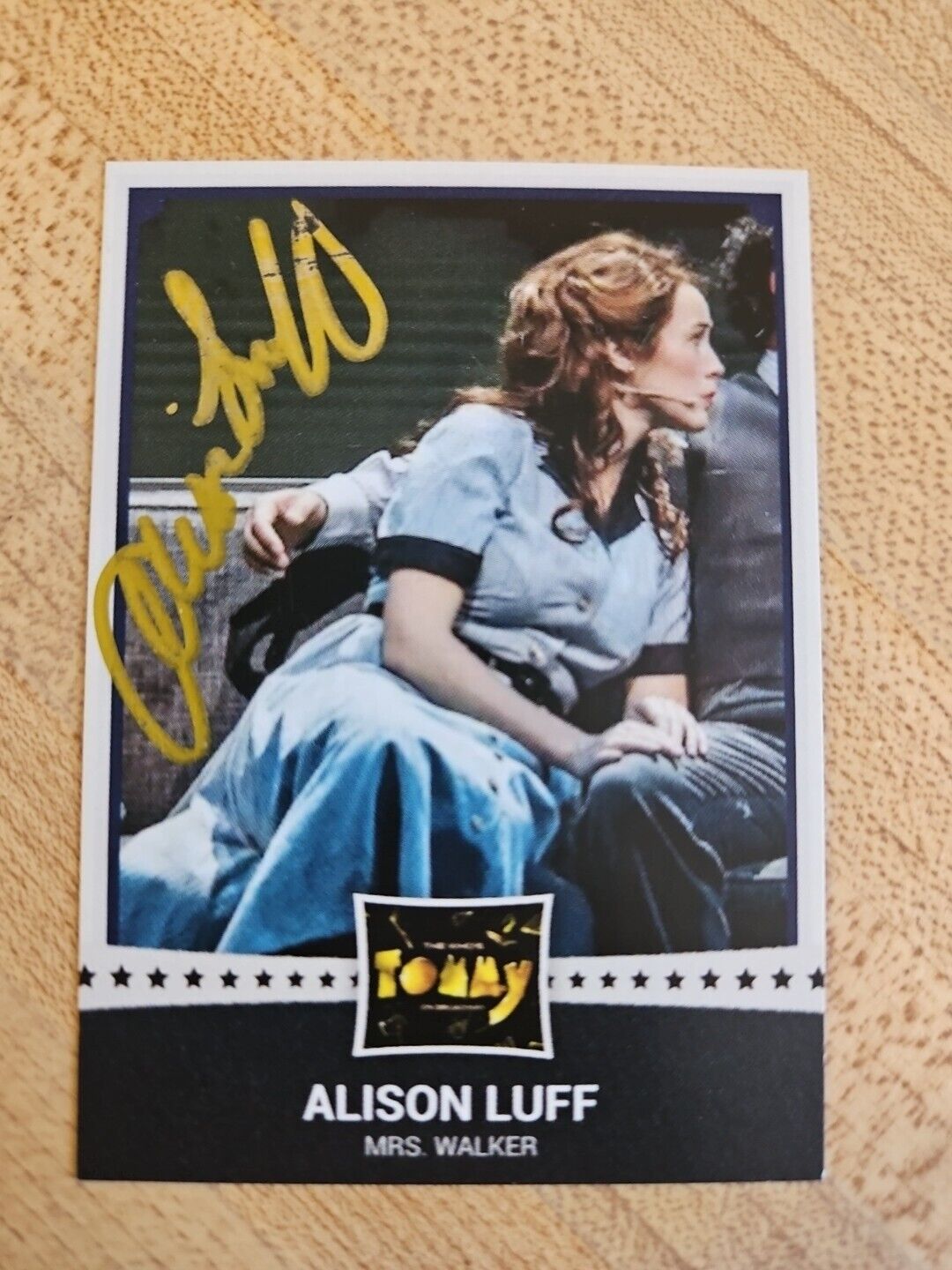 Alison Luff Custom Signed Card - Mrs. Walker In Tommy The Musical On Broadway