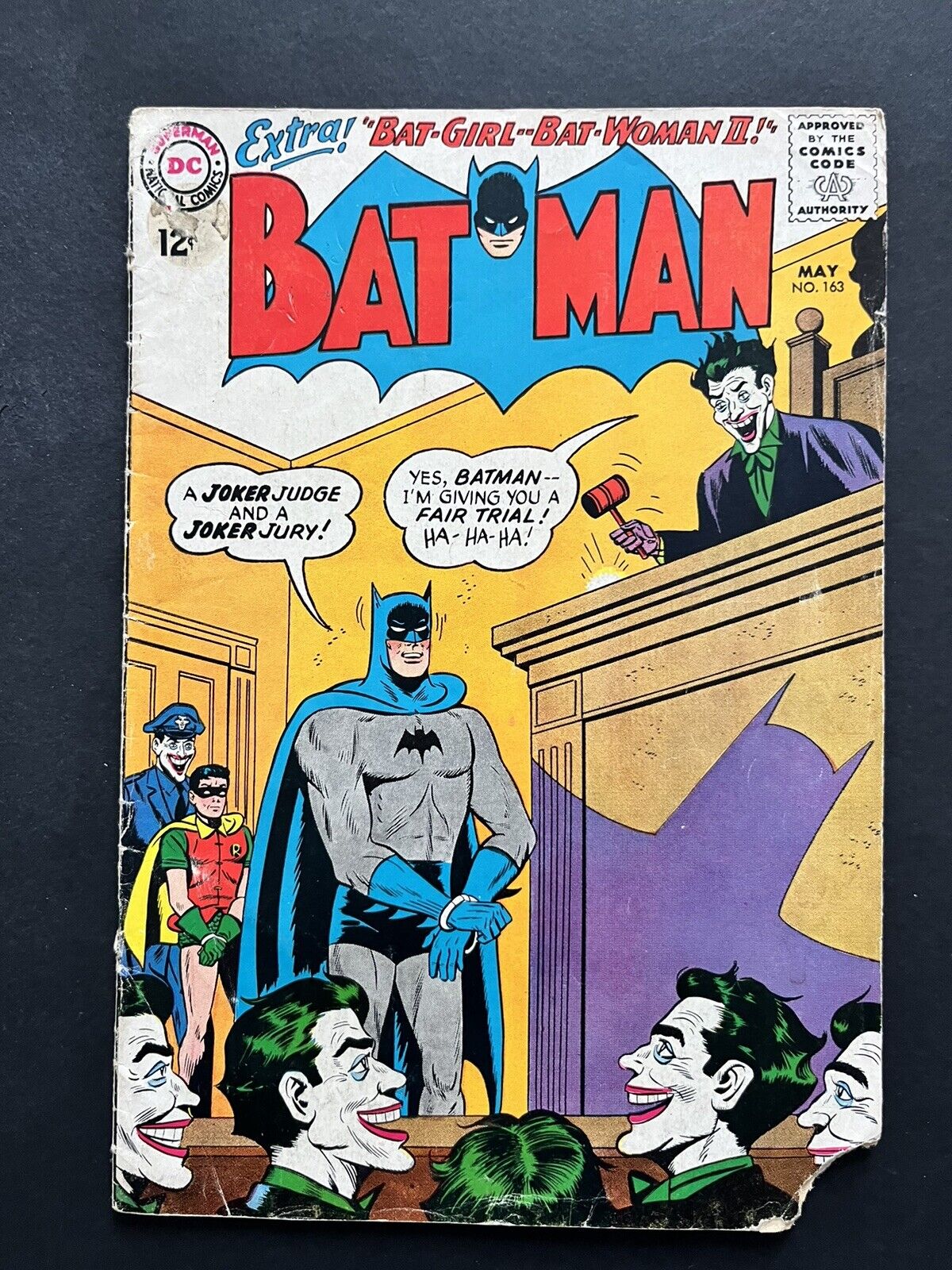 Batman #163- Joker Bat-Girl Batwoman ll-Silver Age Low Grade-DC-1964-Key Issue