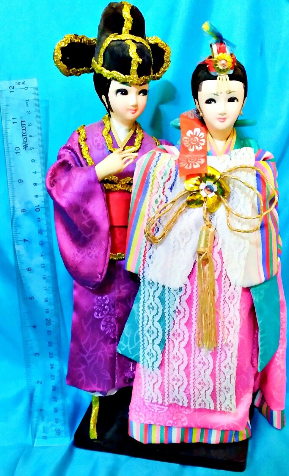 RARE  KOREAN Traditional Groom Bride Wedding Day Handi Craft Hyang Mi Co Seoul