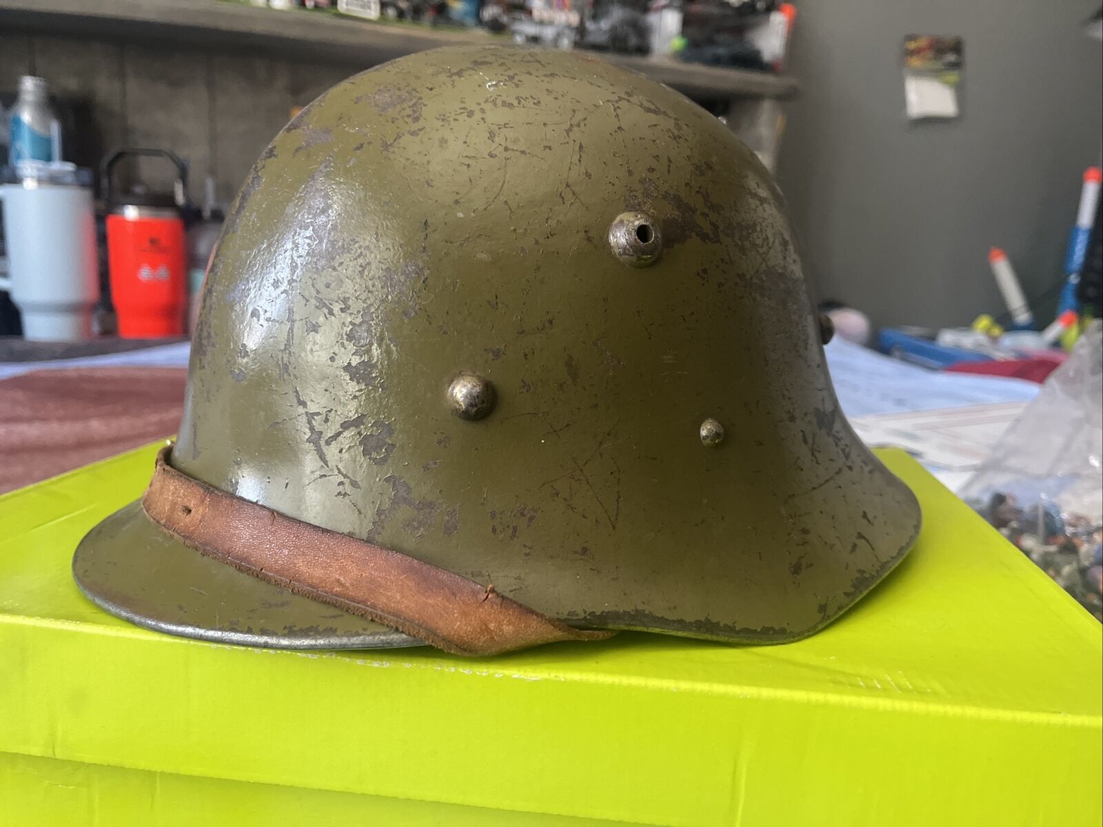 Pre-WW2 Bulgarian M36 Type A helmet Original with Liner