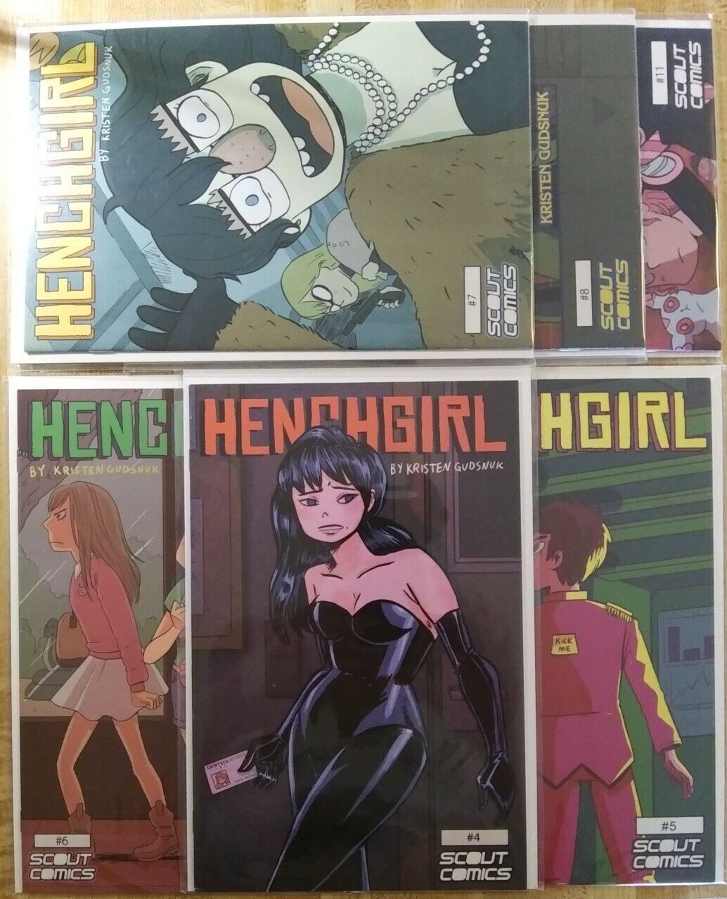 Henchgirl 4 5 6 7 8 & 11 Scout Comics Kristen Gudsnuk 2015 1st Prints (Set of 6)