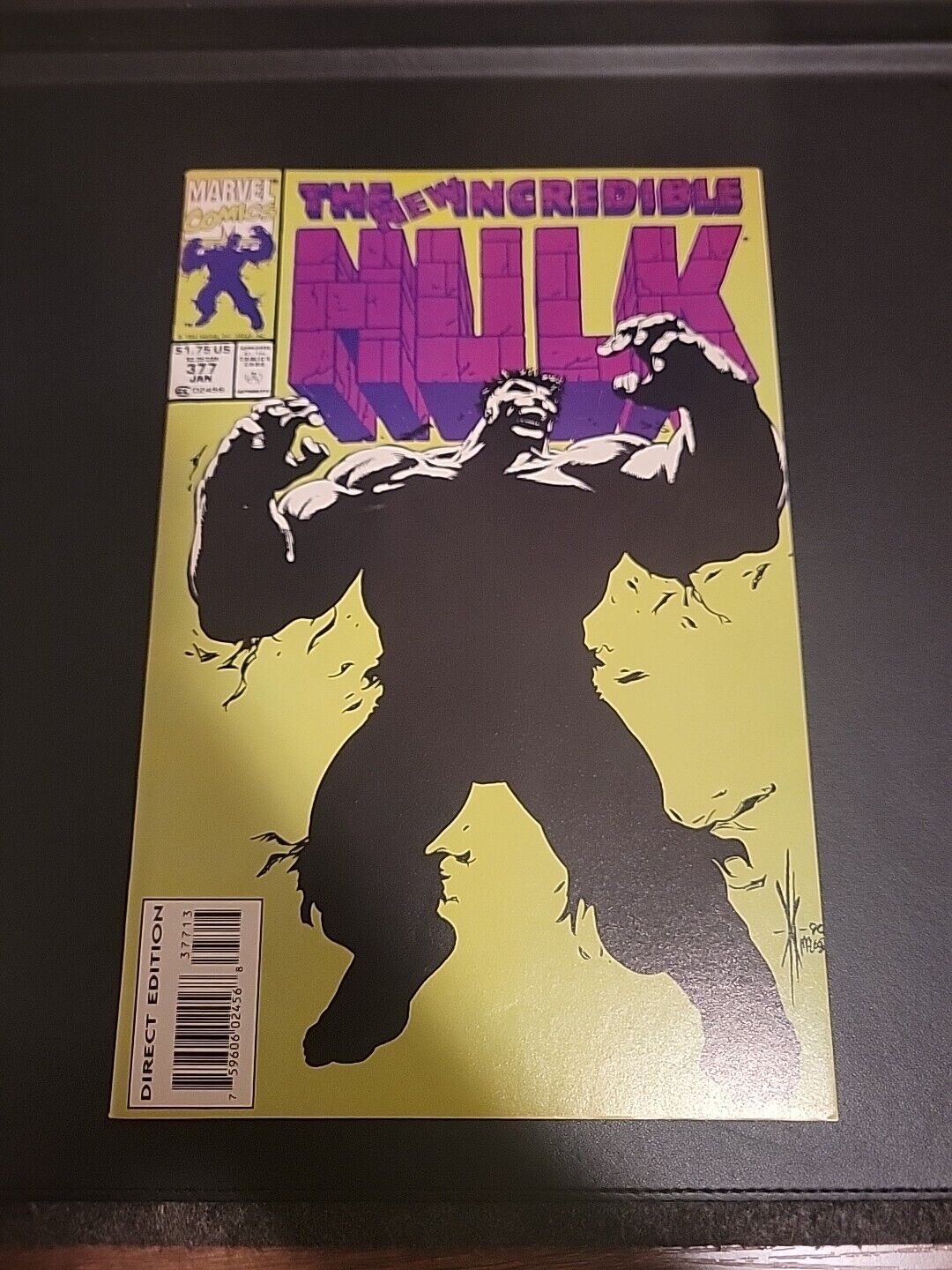 Incredible Hulk #377 (Marvel) Rare Lime Green 3rd Printing Read Description 