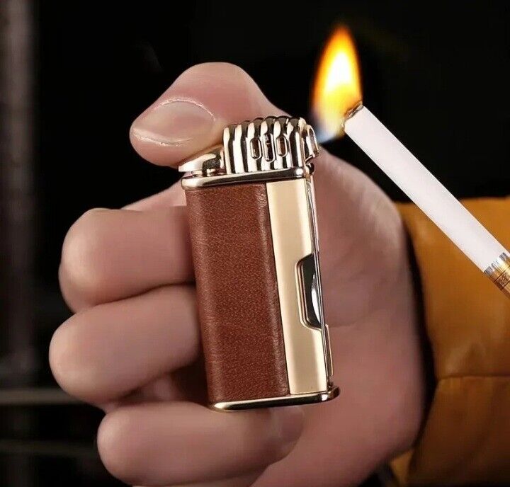 HONEST Multifunctional 3 in 1 Curved Flame Butane Gas Cigarette Cigar Lighter