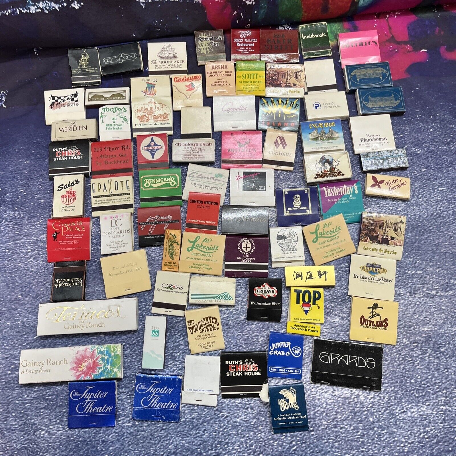 Lot of 77 Vintage Matches Assorted Advertising Matchbooks Match box Some Used
