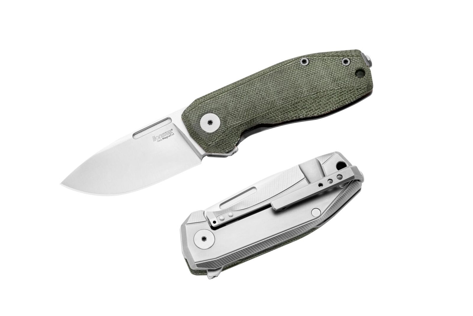 LionSTEEL NANO Titanium Frame Lock Folding Pocket Knife, Magnacut Steel Blade,