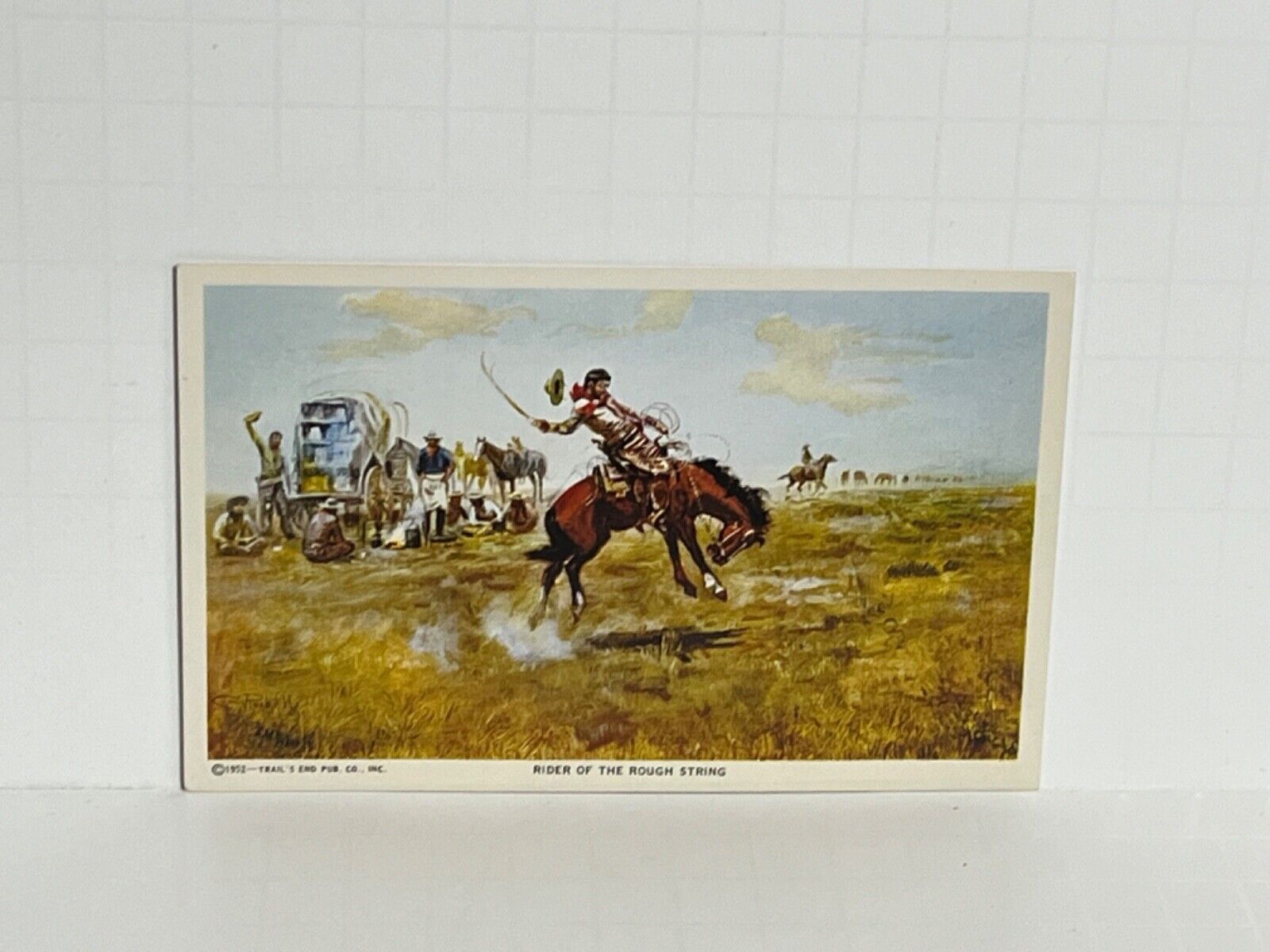 Postcard Cowboy Horse Artist Charles M Russell A23