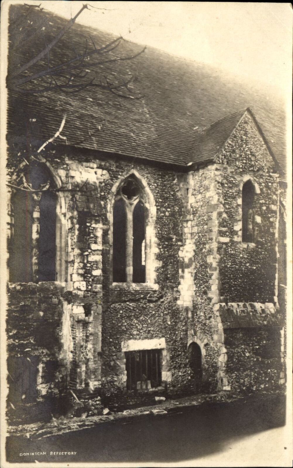 RPPC Dominican Refectory church unknown location vintage real photo