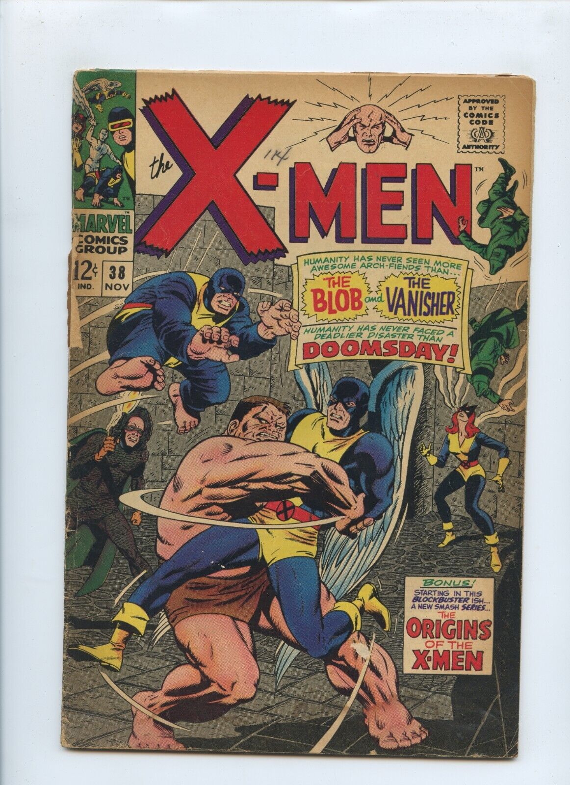 X-Men #38 1967 (GD 2.0)(Water Stains)
