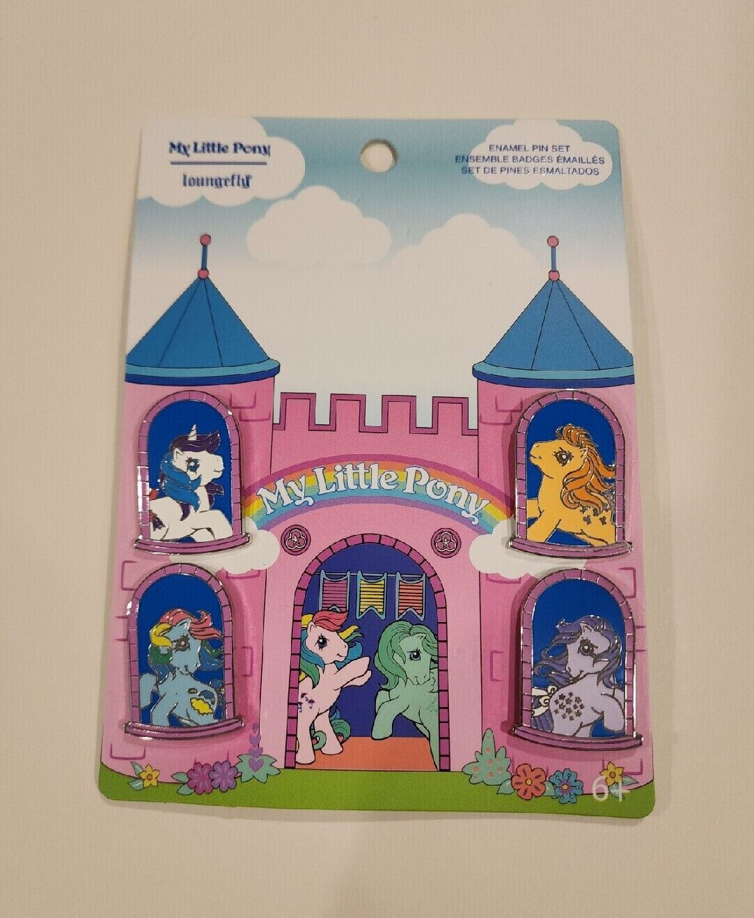 Loungefly My Little Pony Castle Windows 4 Piece Pin Set NEW