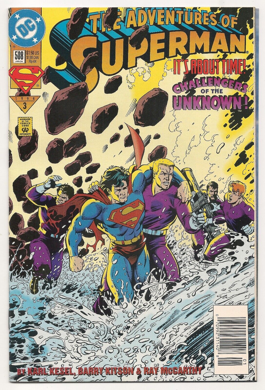THE AVENTURES OF SUPERMAN #508 (JAN 1994 DC) NEW BAG & BOARD