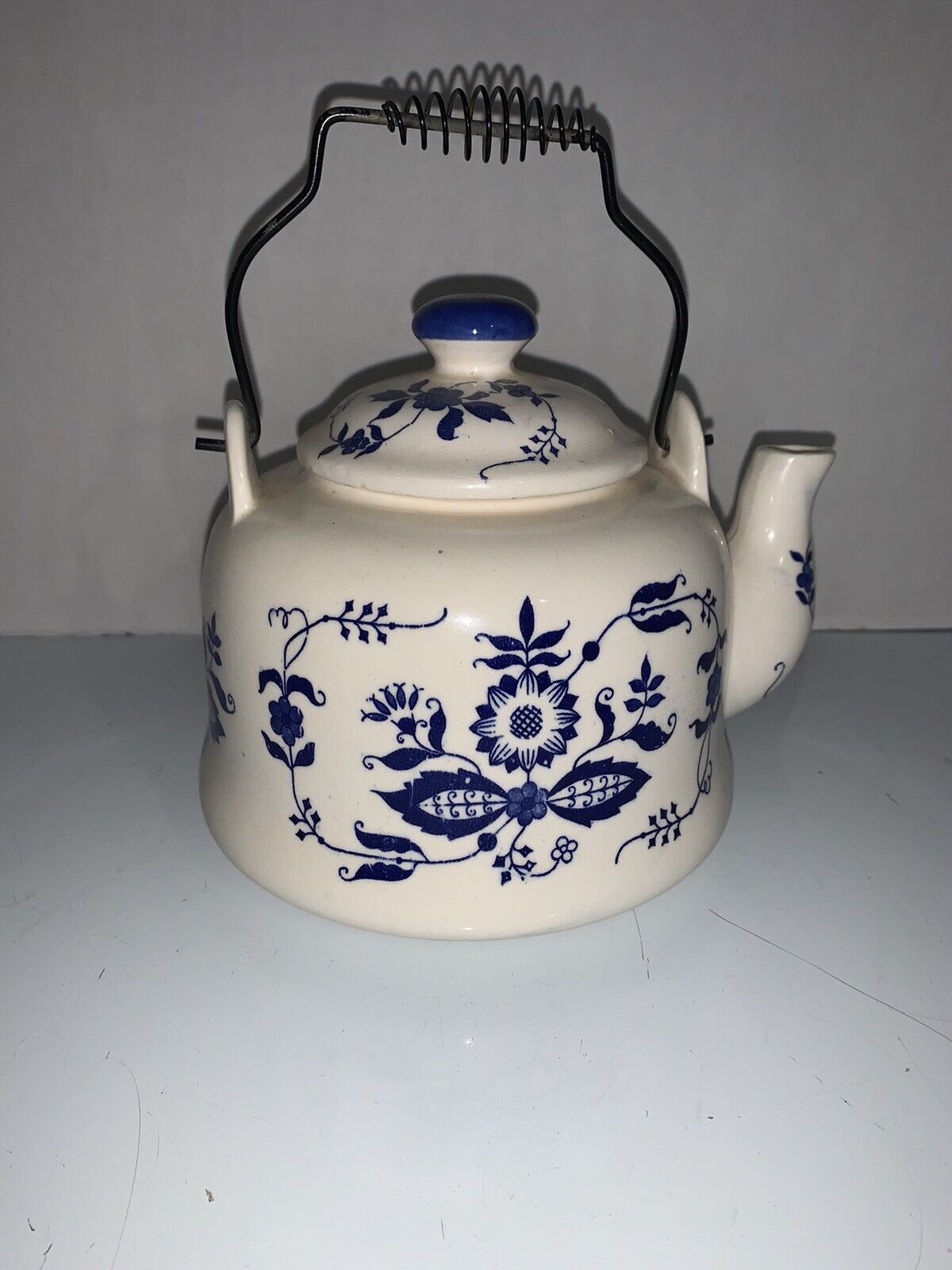 Blue Onion Porcelain Tea Kettle