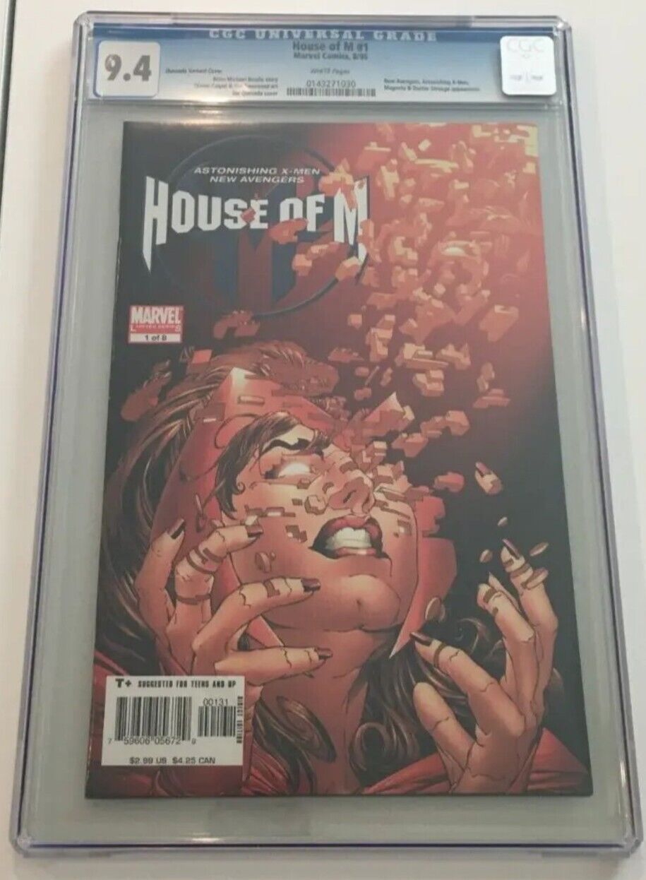 House of M #1 Quesada CGC 9.4 White Pages Marvel Comics 2005