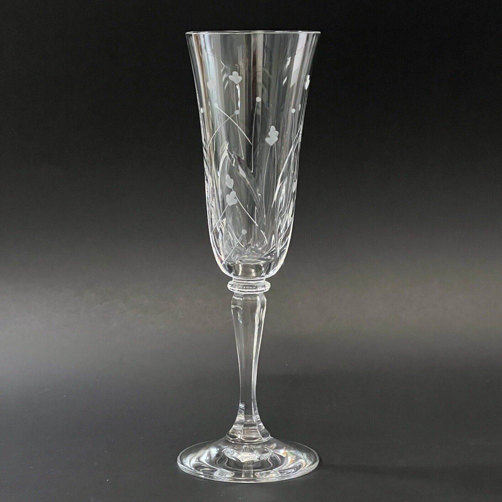VTG Gorham Crystal SNOW BLOSSOM Champagne Flute Glass 8 5/8\