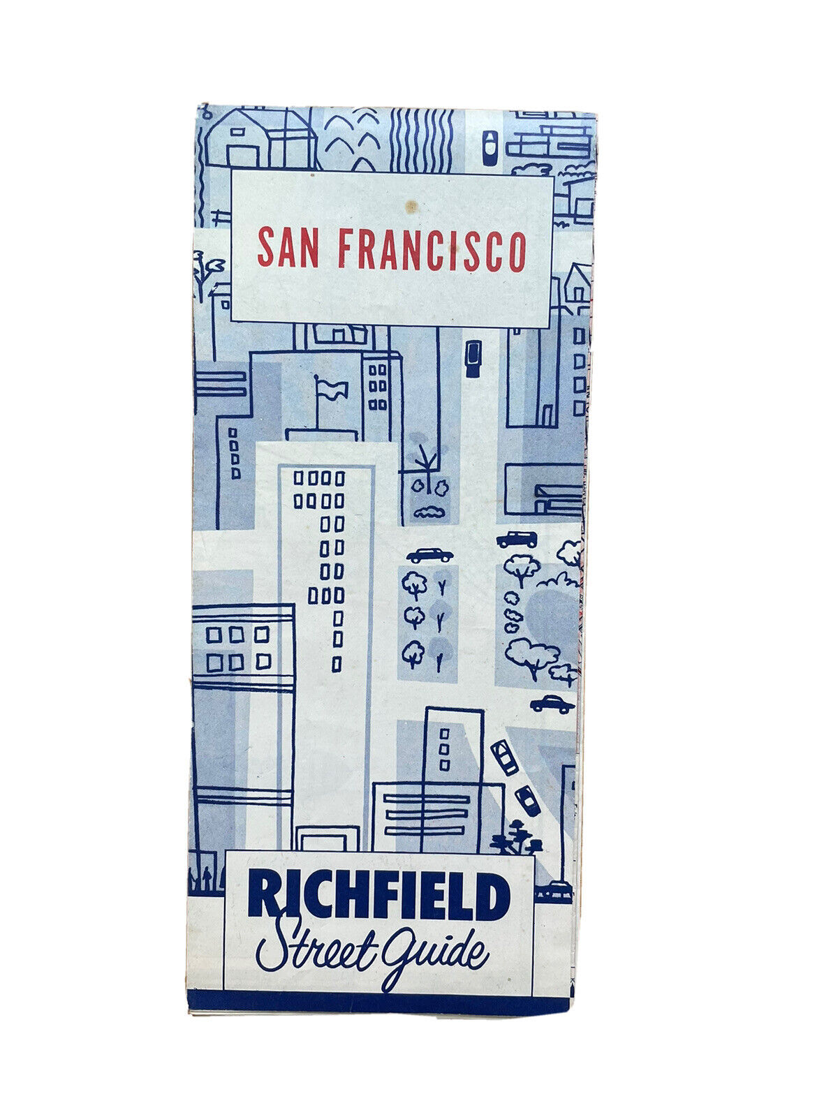1959 San Francisco Vintage Map Richfield Oil Street Guide Retro Travel Brochure