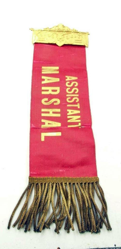 CIRCA 1900S ASSISTANT FIRE MARSHAL RIBBON