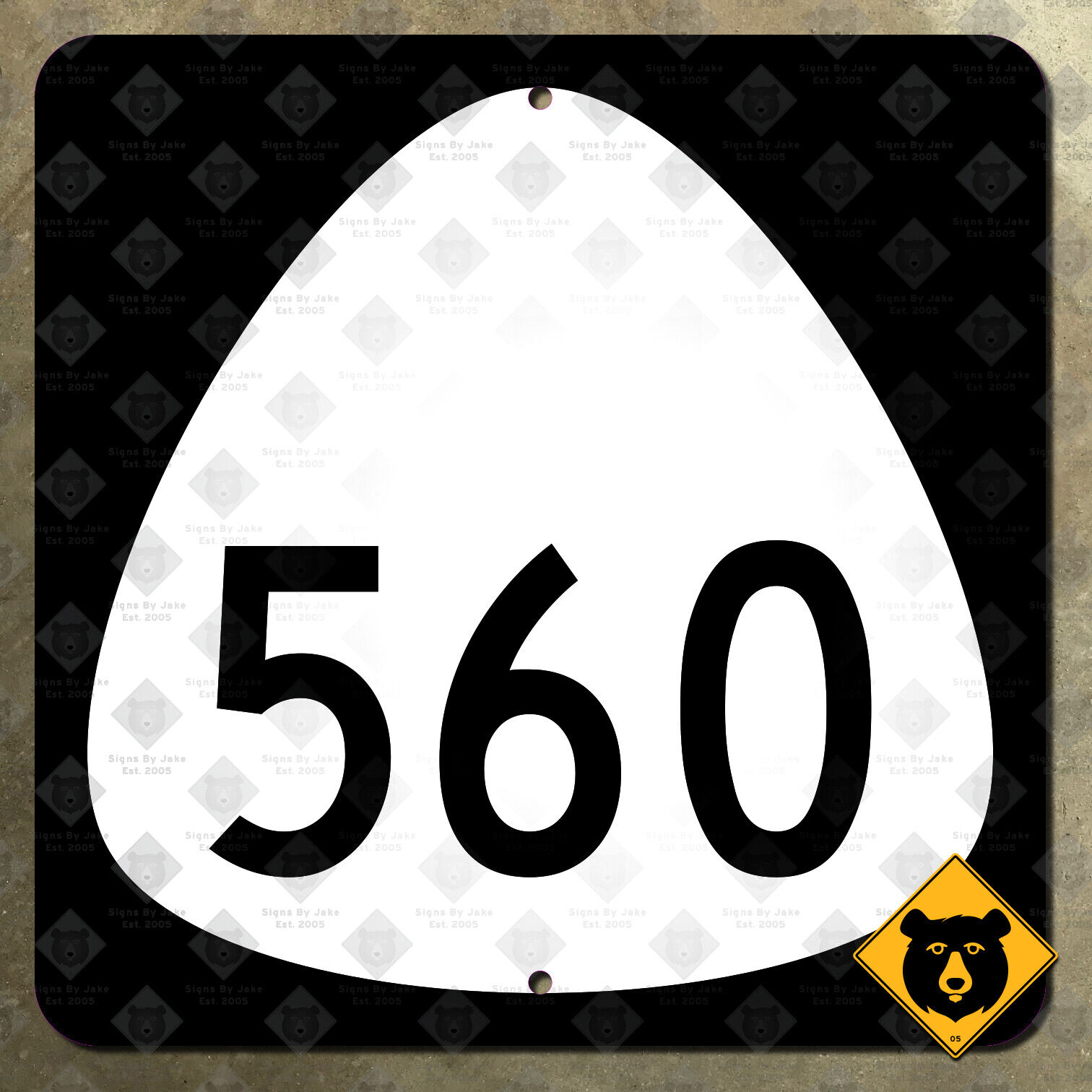 Hawaii Route 560 state highway marker sign 1977 Kauai Princeville Kuhio 16x16