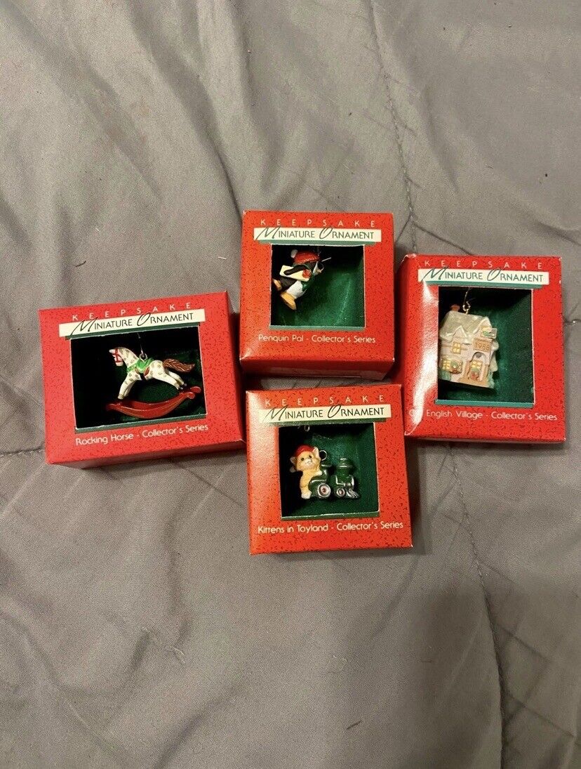 Miniature Hallmark ornaments 1988