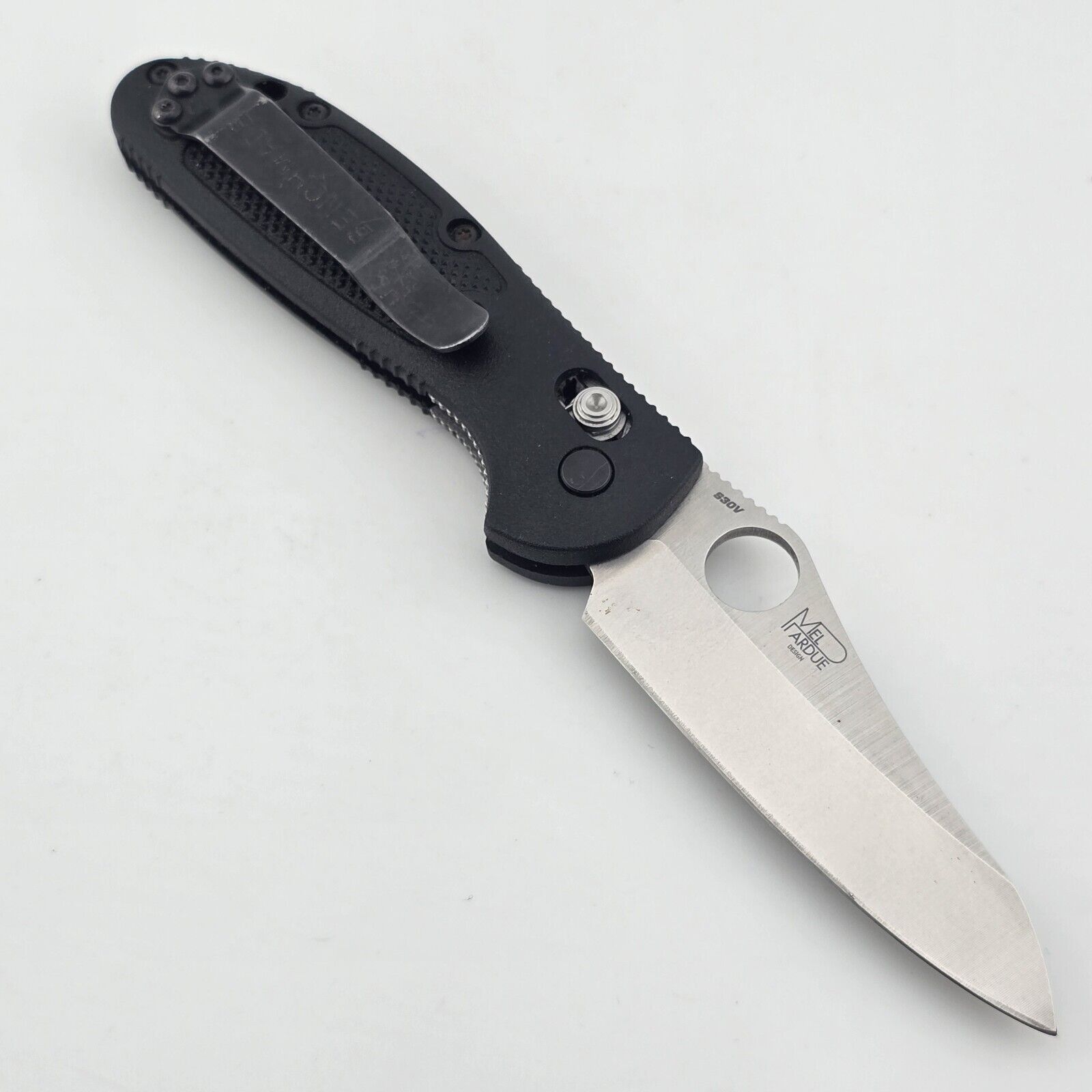 Benchmade Mini Griptilian 556 Folding Knife Black Noryl GTX Handles S30V Blade
