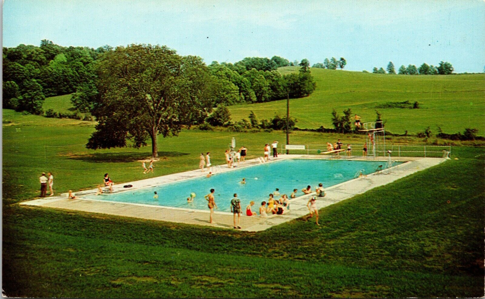 Douglas Pool Southwest Virginia 4H Center at Abingdon Vintage Postcard 