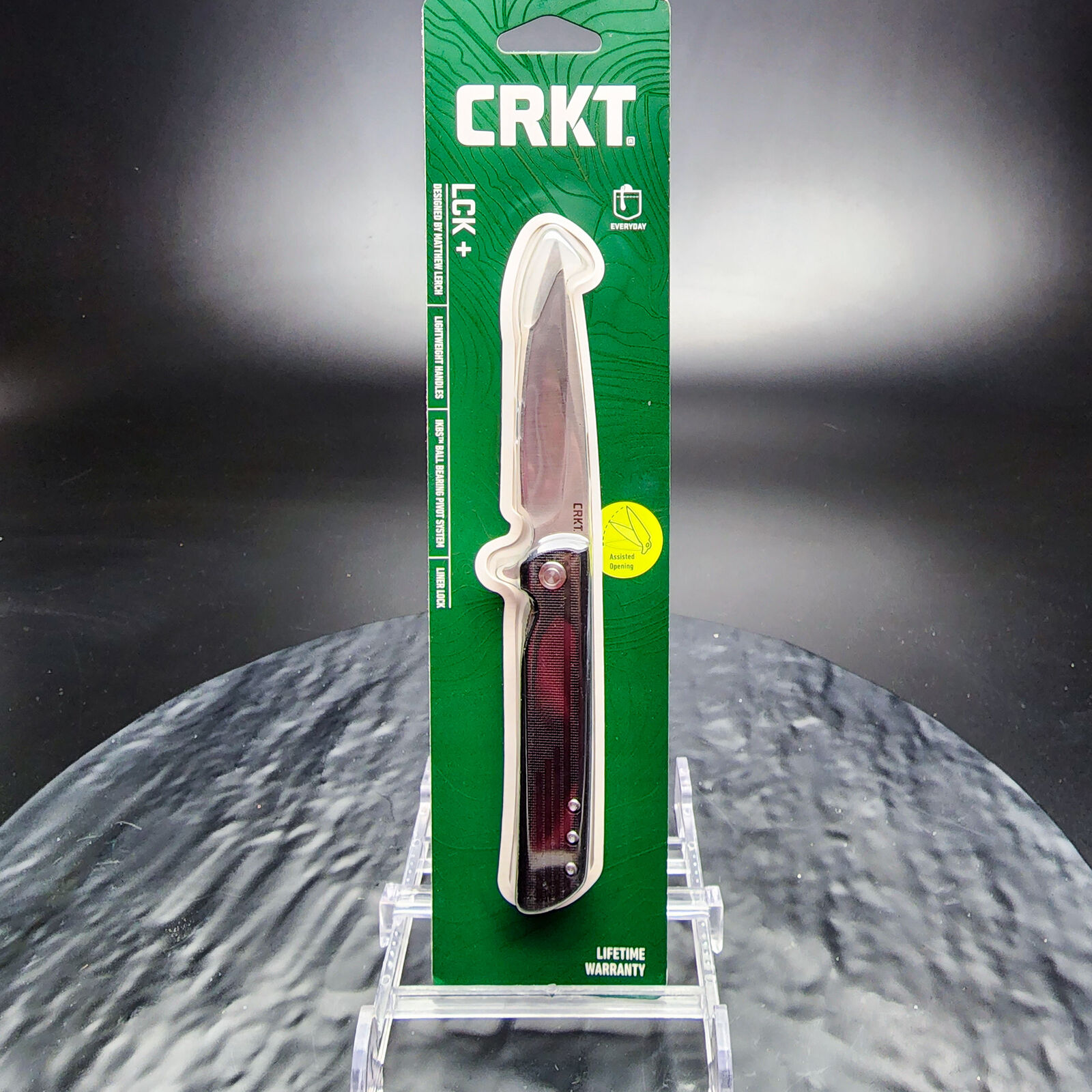 CRKT 3810 LARGE LCK + ASSISTED FLIPPER KNIFE BLK HANDLE 3.62\