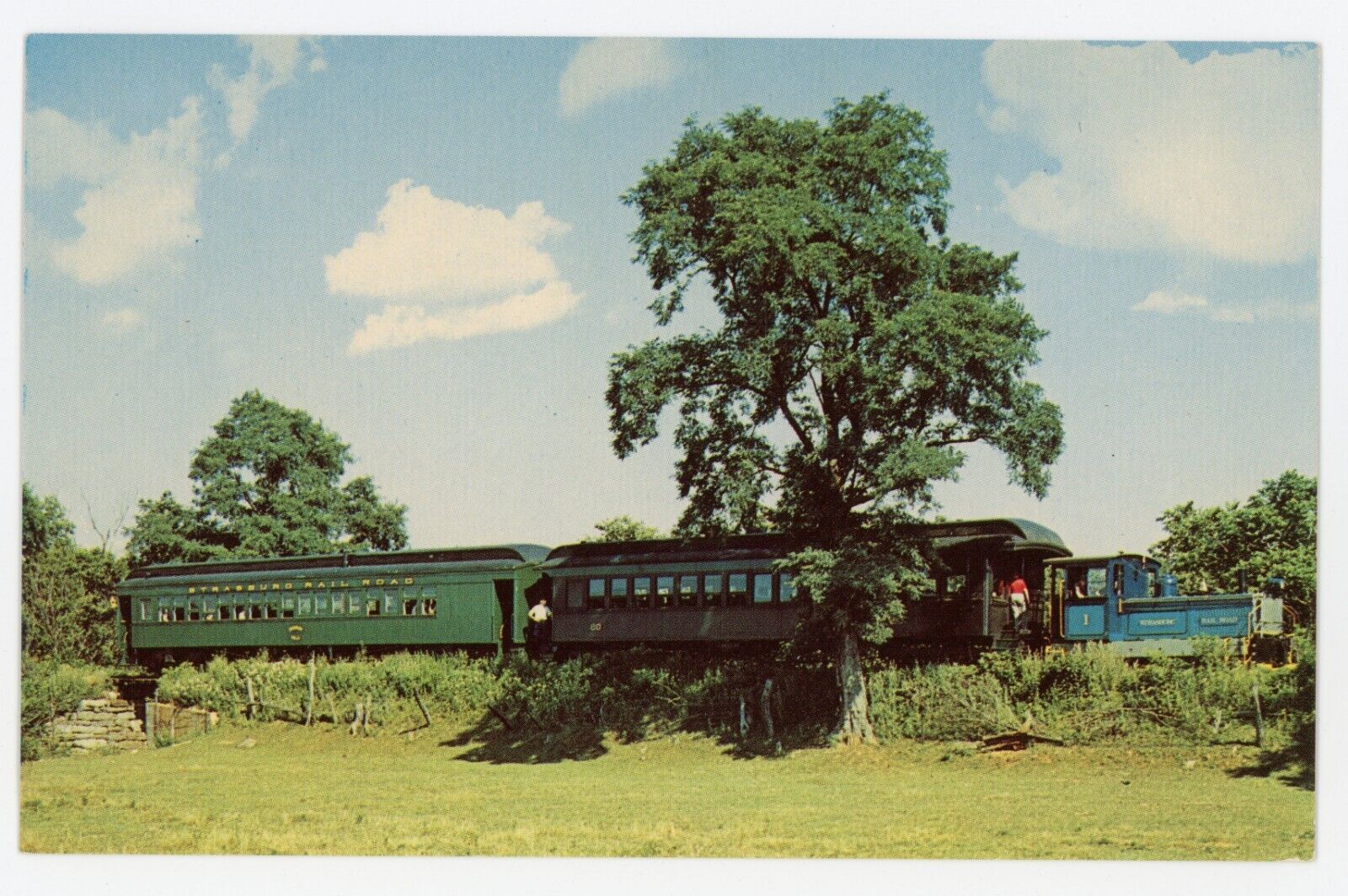 Postcard Strasburg Railroad Lancaster County Pennsylvania PA Diesel Engine