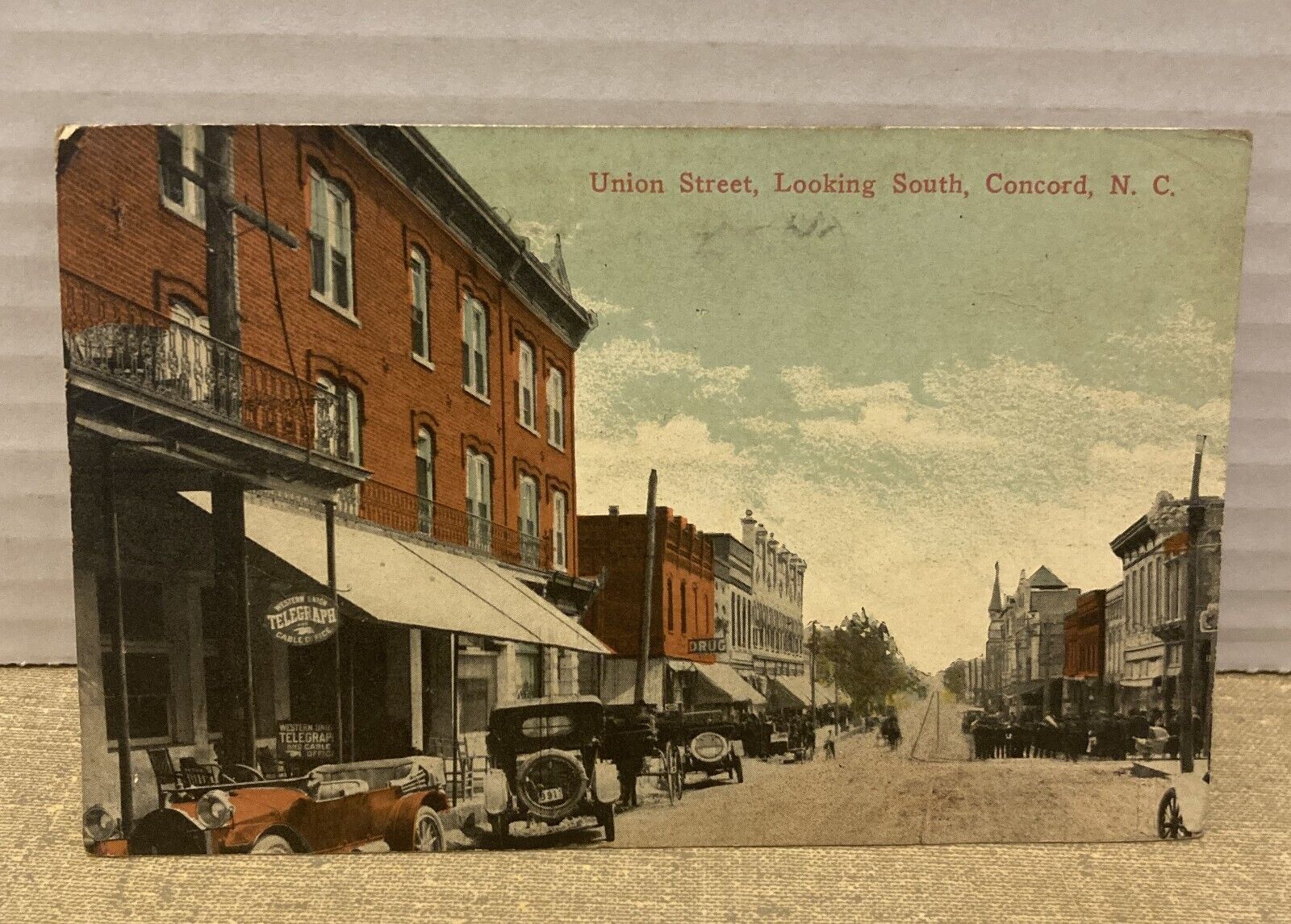 NC, Concord, North Carolina, Union Street Looking South 1910 PM WESTERN UNION
