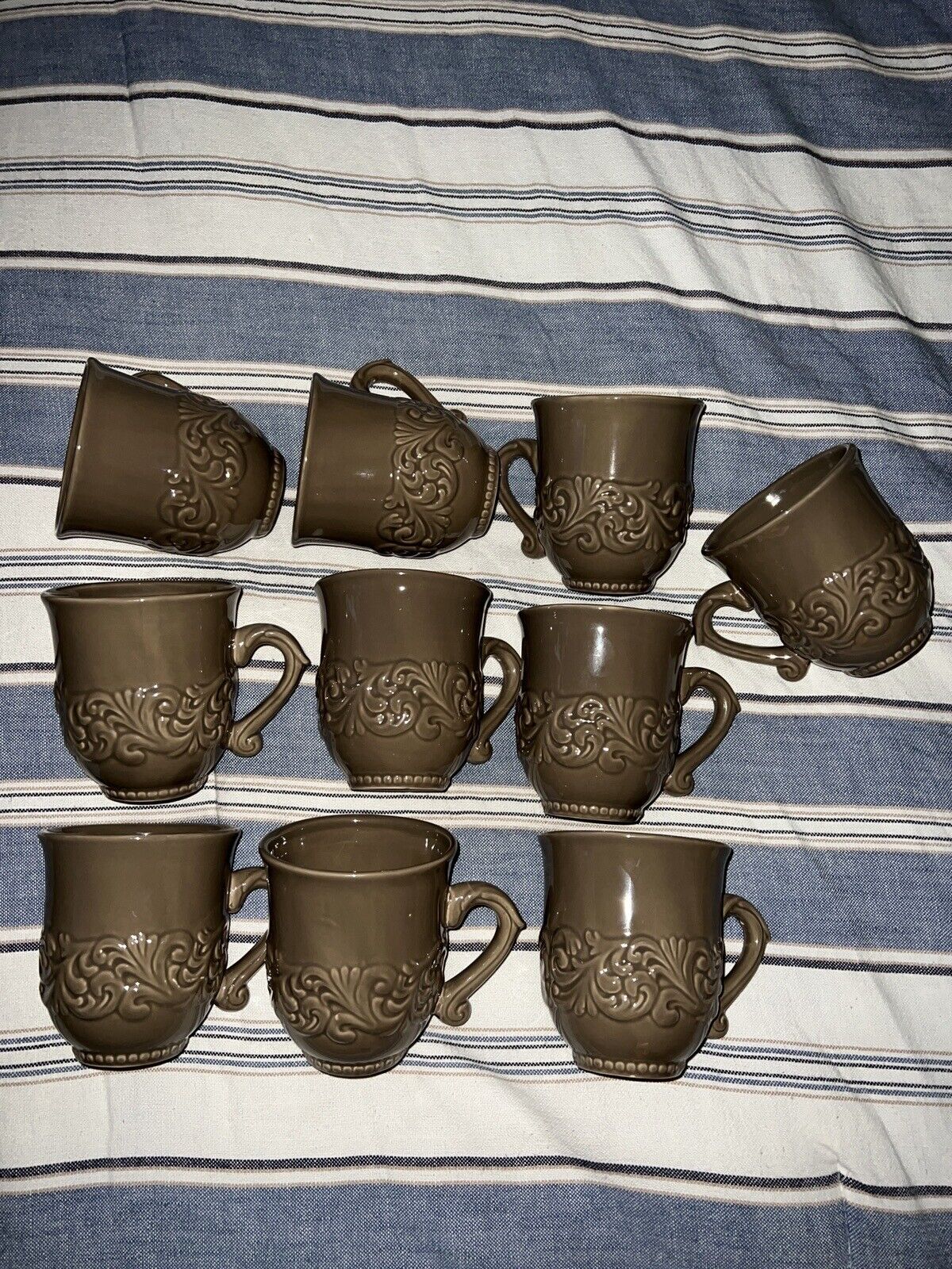 GG Gracious Goods Acanthus Collection Mocha Cups/mugs (10)