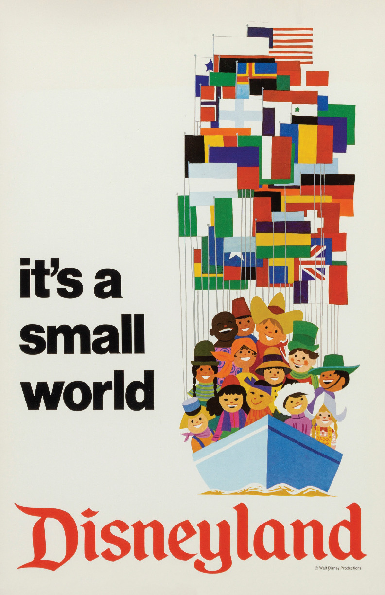 Disneyland Its a Small World Vintage Attraction Poster Print Disney