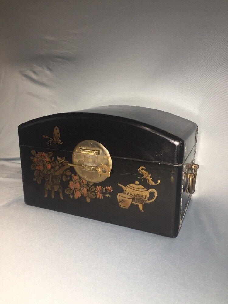 Antique Chinese Chest - Fabulous Asian Box - Handpainted Collectible
