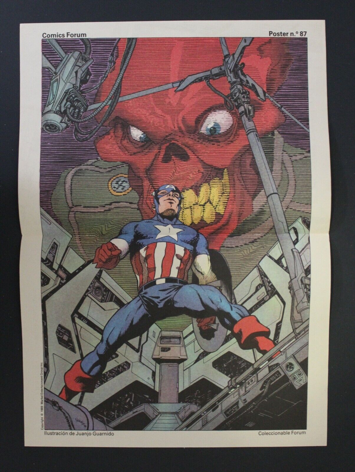 1980s CAPTAIN AMERICA & RED SKULL Poster by Juanjo Guarnido Spanish Vintge Forum