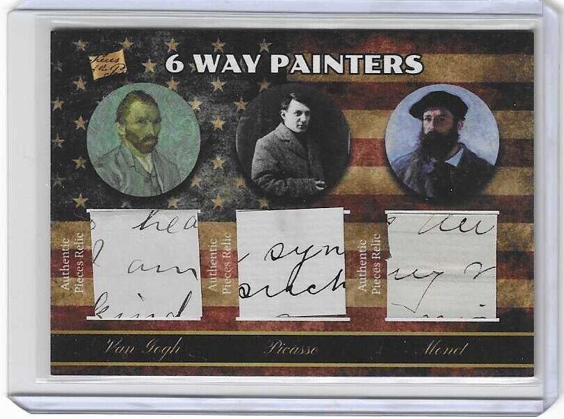 2022 PIECES OF THE PAST card 6 WAY Painters RELIC Van Gogh Picasso Monet