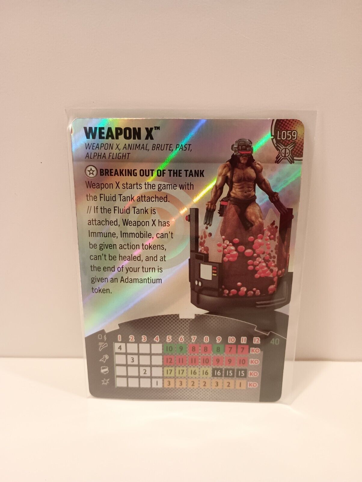 Heroclix Weapon X L059 Marvel Deadpool Weapon X Legacy Card