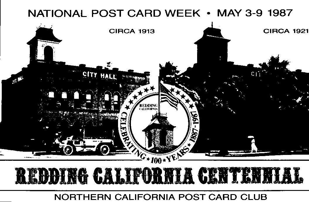 Redding California Centennial National Postcard Week 1987 Vintage Postcard