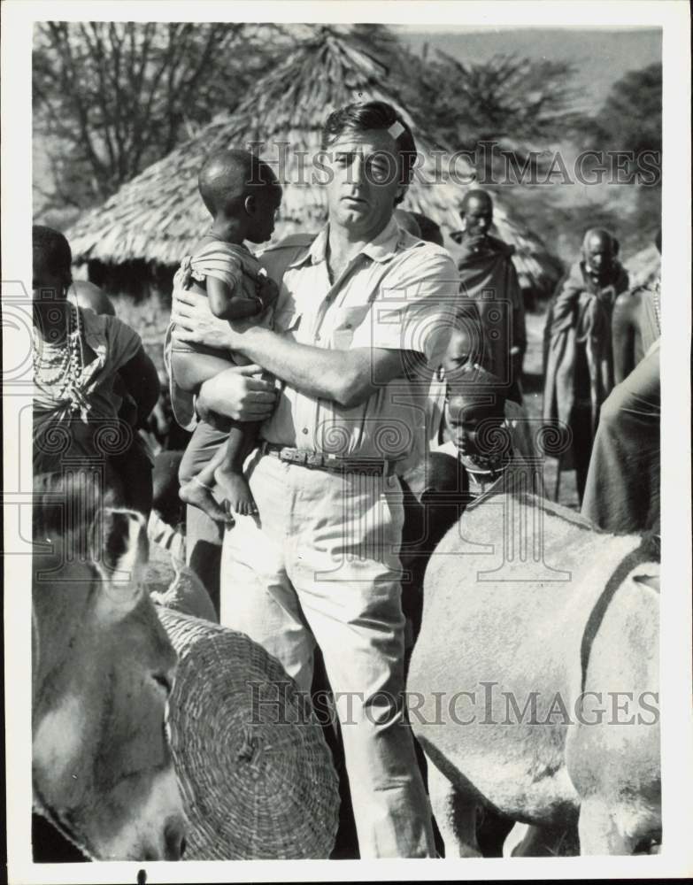 1968 Press Photo Robert Mitchum stars in \