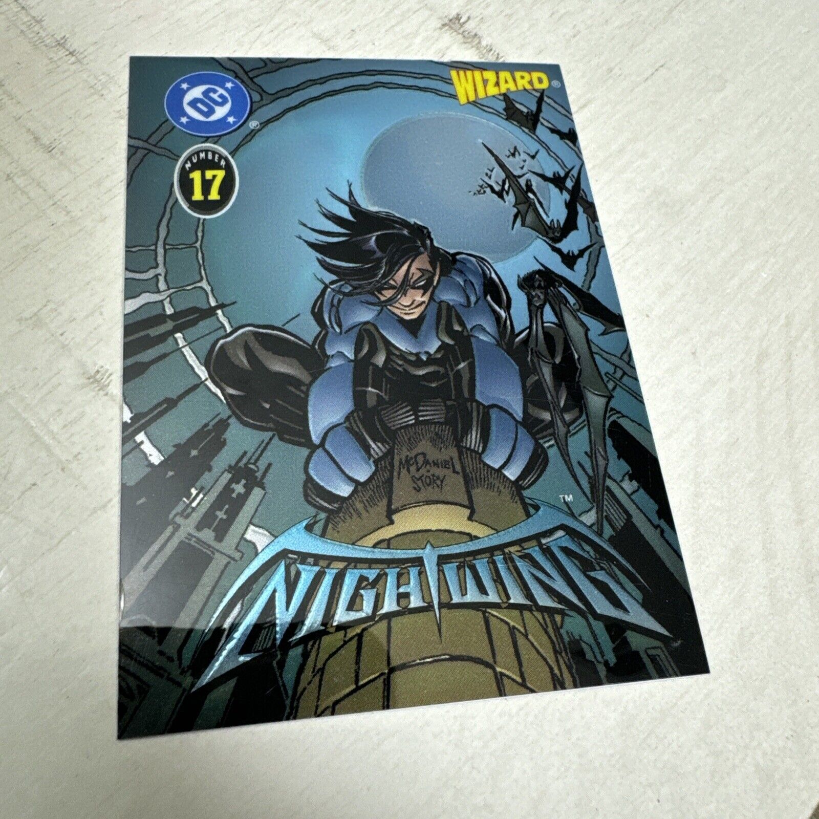 Nightwing 1997 DC Comics Wizard Chrome Promo Card #17
