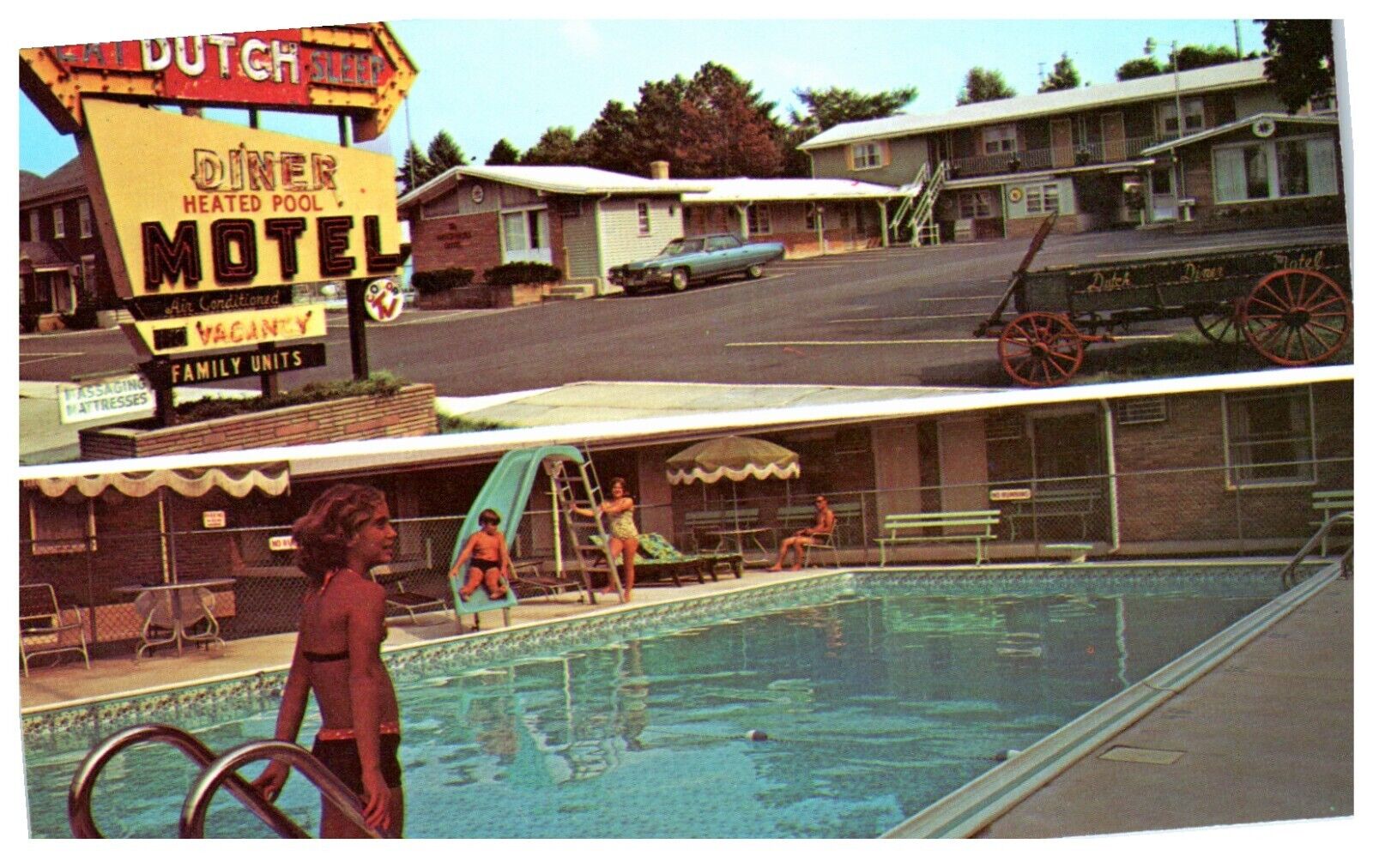 Palmyra Pennsylvania PA Dutch Diner Restaurant Motel Multiview Postcard c1960\'s