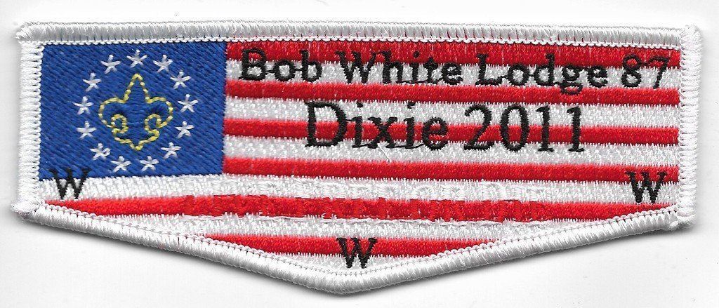 OA Lodge  87 Bob White Georgia-Carolina  S-49 flap; 2011 Dixie patch